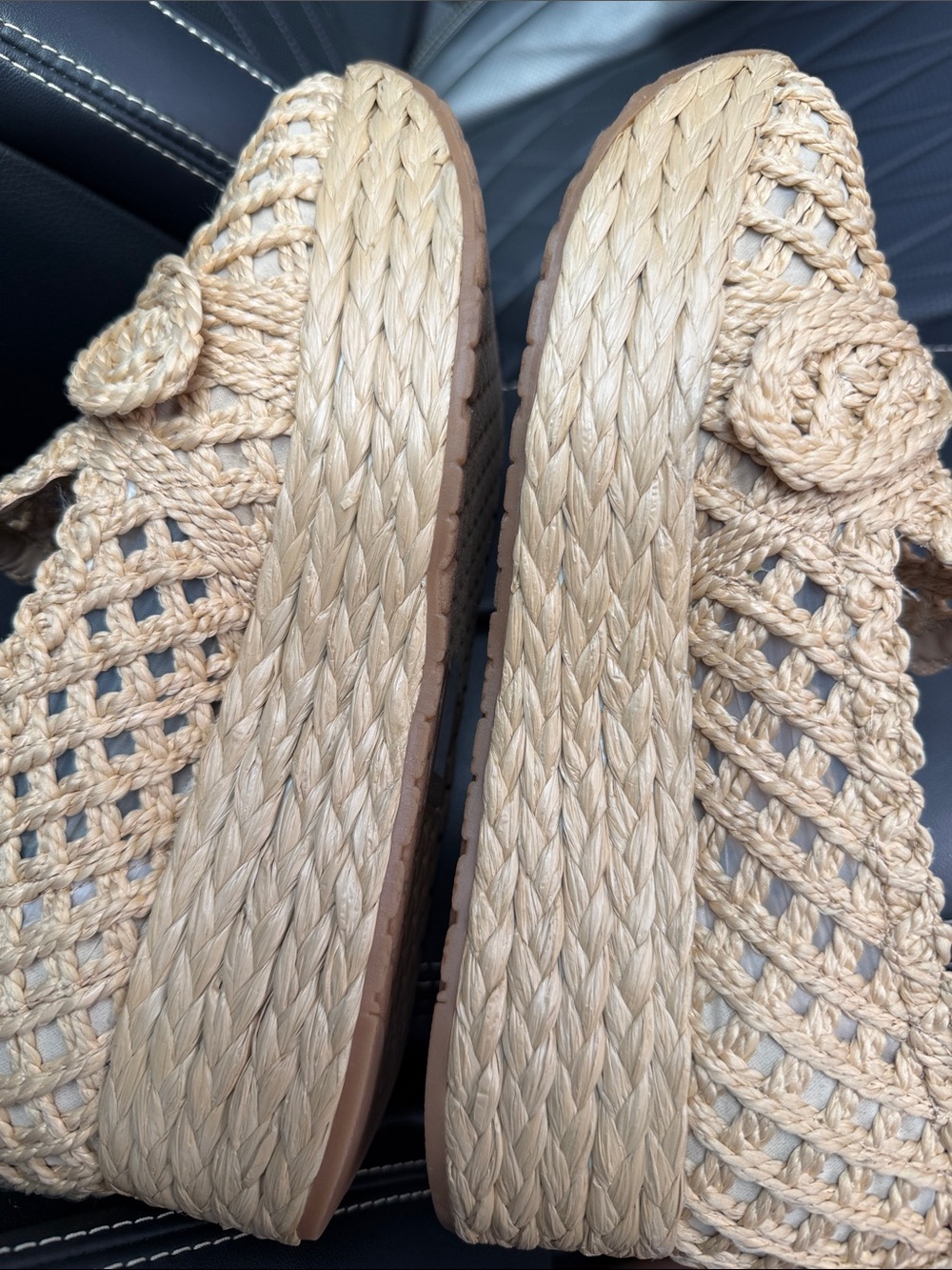 Dolce Vita Braided Raffia Loafers in Natural Tan - Picture 9 of 10